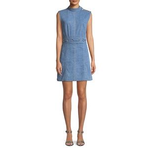 Veronica Beard Light Blue Sleeveless Shift Dress
